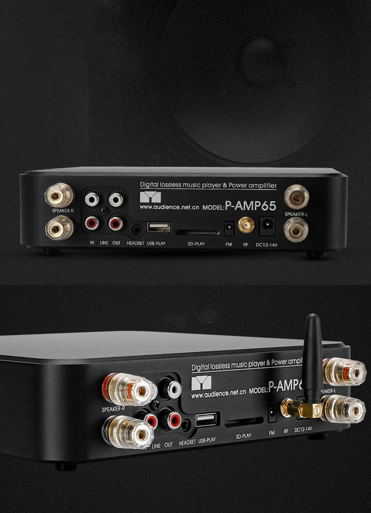 Серебристый/черный профессиональный hifi50W* 2 беспроводной Bluetooth 5,0 с пультом дистанционного управления USB усилитель