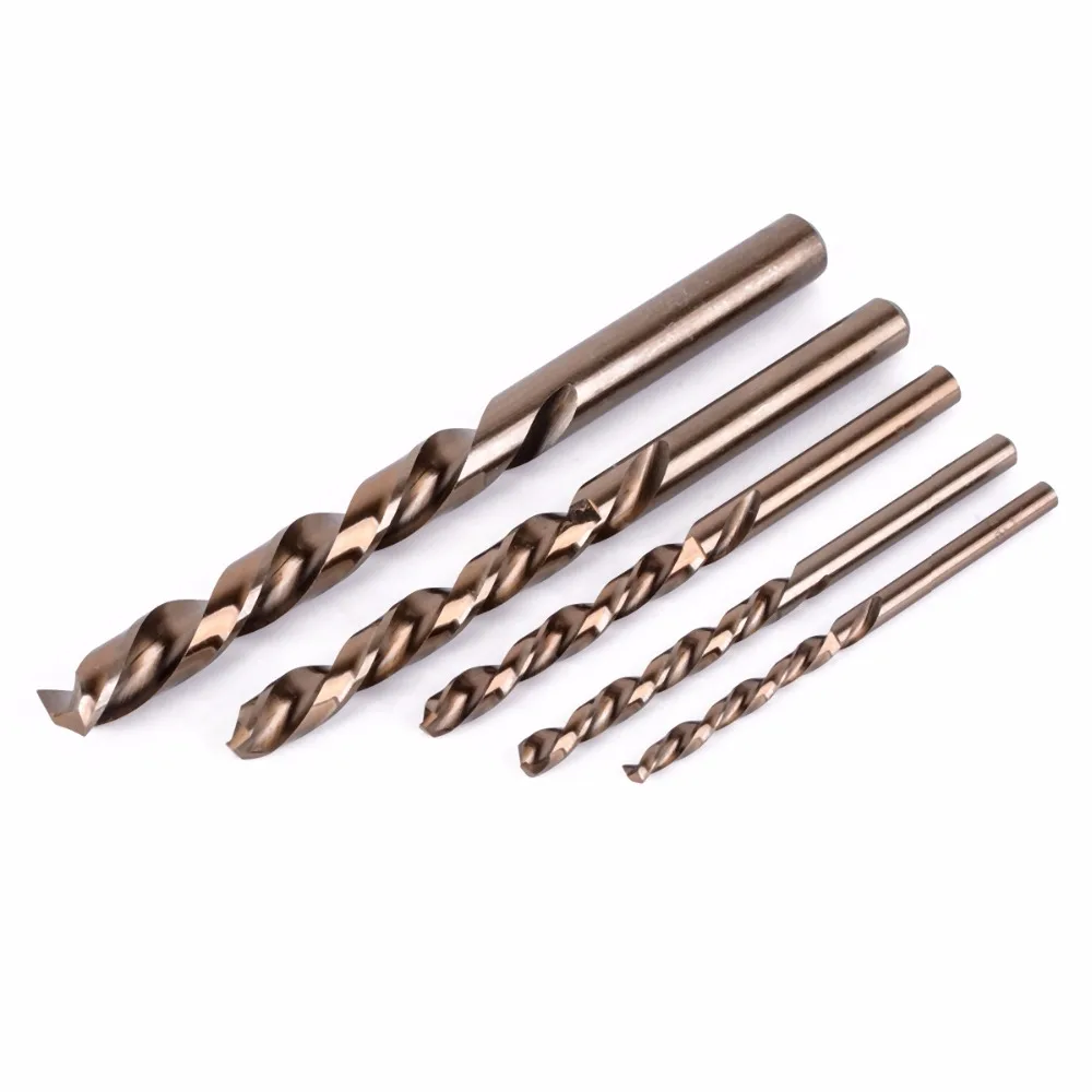 

5pcs HSS-CO Cobalt Drill Bits High Quality M35 Cobalt Twist Drill Bits Set 4/5/6/8/10mm For Woodworking Tools