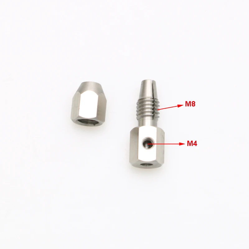 2 шт. Коллет-соединитель 3,17x4 мм, 4x4 мм, 5x4 мм, 6x4 мм для гибкого кабеля валов с двигателем мотора 4 мм, части соединительной муфты для RC электрической лодки