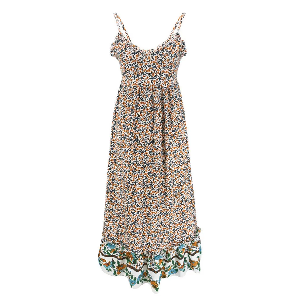 Женское платье на каждый день с v образным вырезом Платья цветочным принтом без