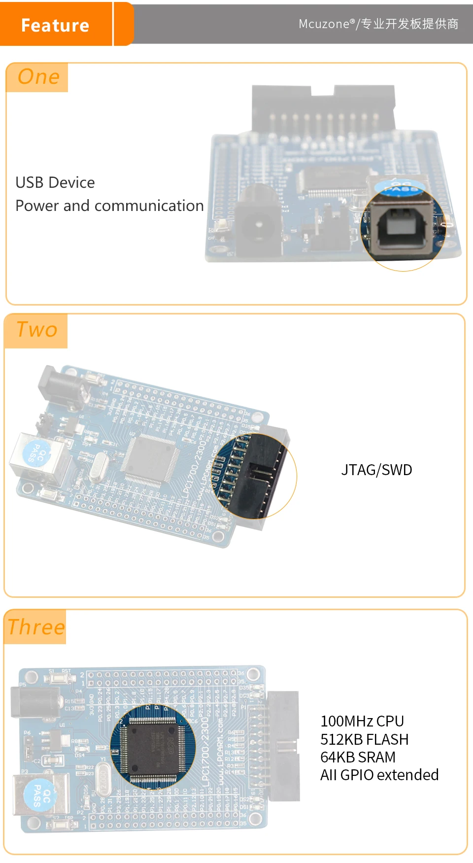 LPC1768 мини плата 100 МГц Cortex-M3, USB, EMAC, UART, SPI, igc, ADC, DAC, SD NXP GPIO CAN