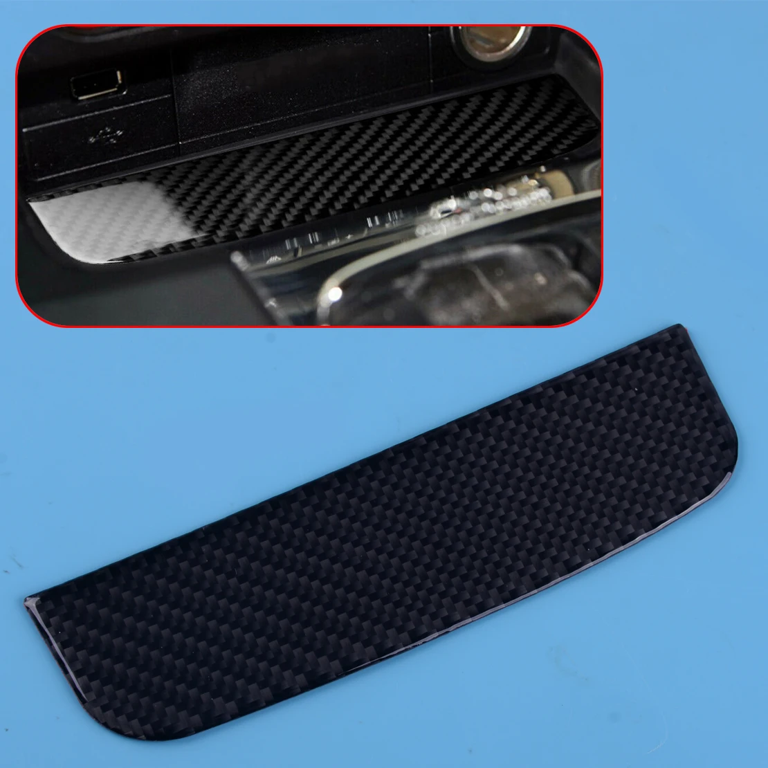 

Консоль для хранения из углеродного волокна CITALL, декоративный чехол с отделкой для автомобиля Ford Mustang 2015 2016 2017 2018 2019