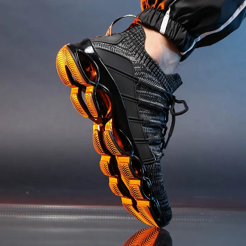 2020 New Fashion Men Shoes Casual Sneakers Comfortable Blade Lightweight Shock Absorption Male Trainers |