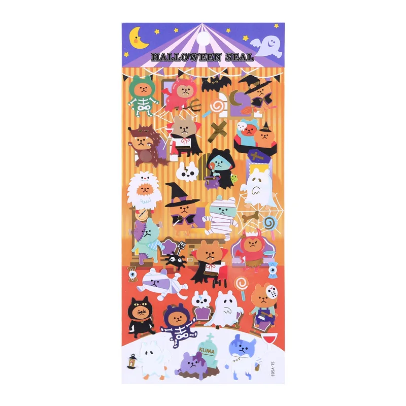 20 pcs/1lot Kawaii Stationery Stickers Halloween Day Funny Diary Decorative Mobile Scrapbooking DIY Craft | Канцтовары для офиса и