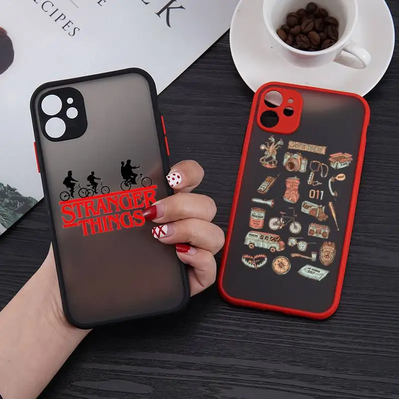

Stranger Things Sci-Fi TV Series Phone Case matte transparent For red iPhone 7 8 x xs xr 11 12 13 pro plus mini max Clear Funda