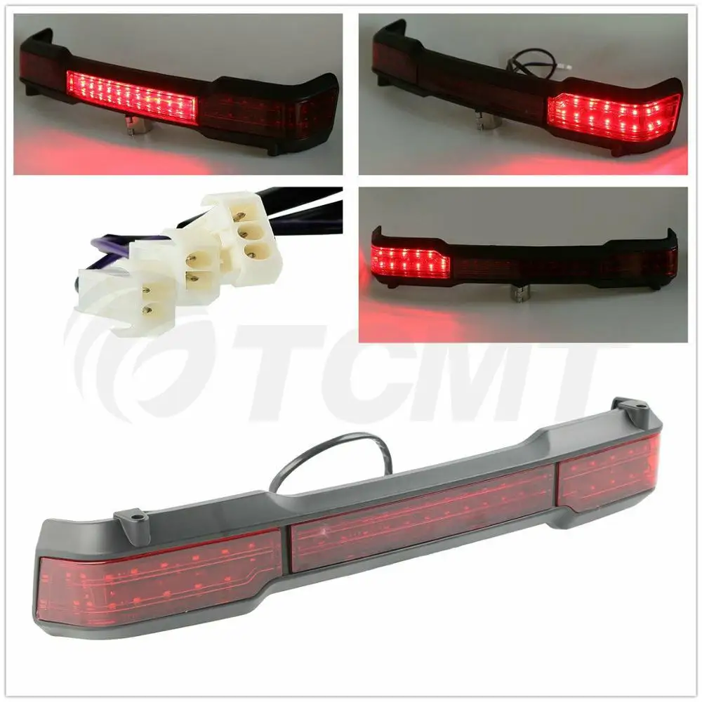 Красный светодиодный задний фонарь для мотоцикла обмотка багажника Harley Touring Street