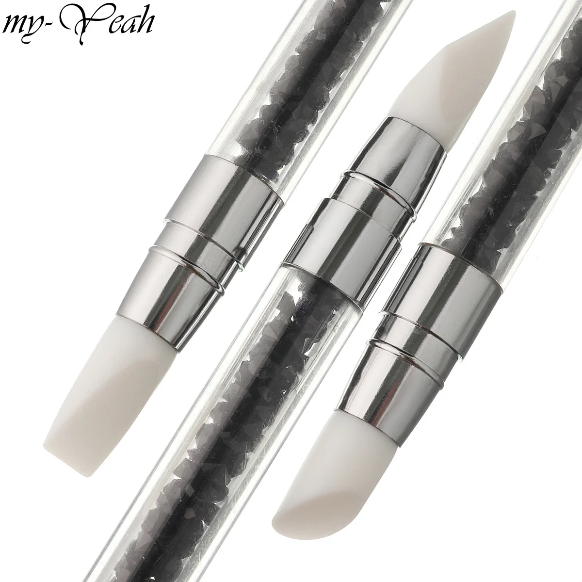 My-Yeah 3 вида стилей двойной конец дизайн ногтей Силиконовый УФ гель DIY резная