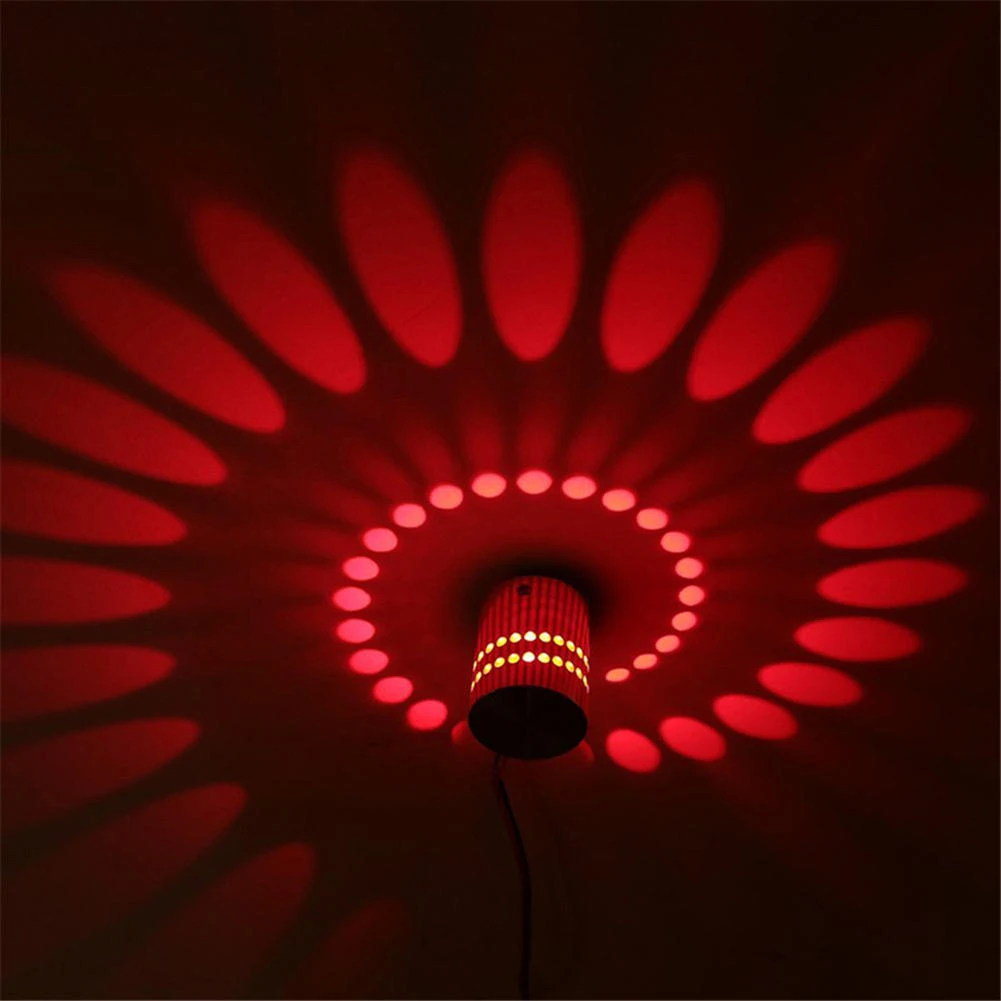 

3W Modern Minimalist LED Wall Light Spiral Sconce KTV Decor Energy Saving
