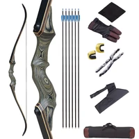 60 inch wood put recurve bow set 30 55lbs split type hunting crossbow outdoor archery accessories set for shooting