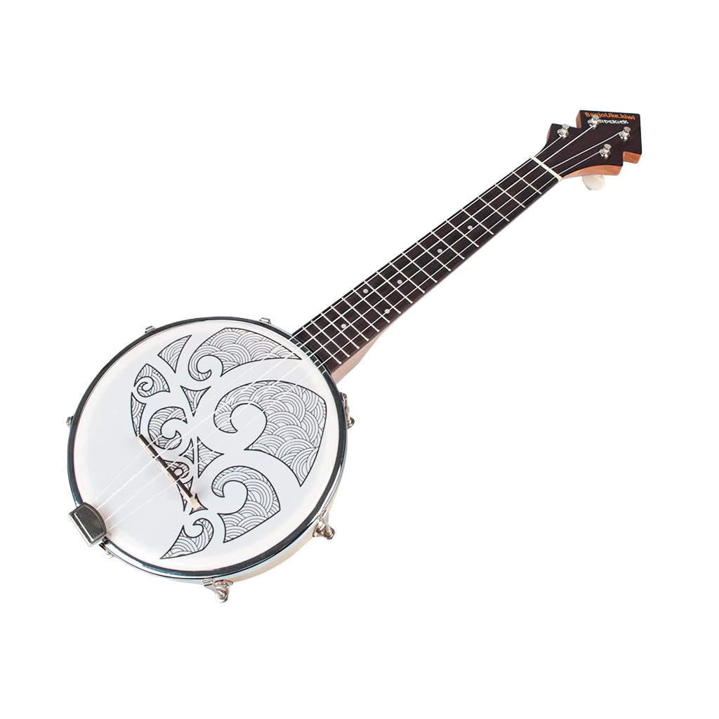 26 Inch Banjo Banjolele Ukulele 4-String Vintage-Plated with Carrying Bag Electronic Tuner | Спорт и развлечения