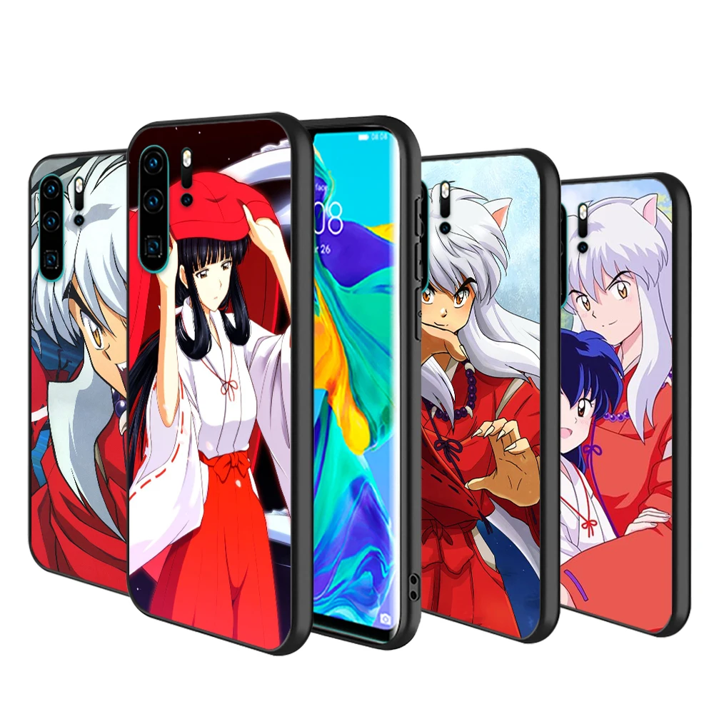 

For Huawei Mate 10 20 X 5G 30 40 RS Lite P Smart Pro Plus 2018 2019 2020 2021 Z S anime inuyasha Black Phone Case