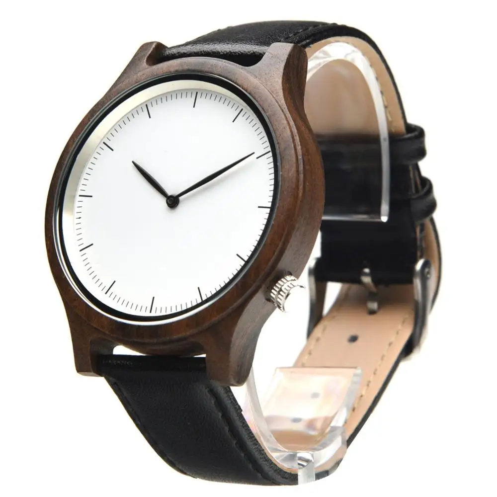 Деревянные часы для пар с гравировкой деревянного кожаного ремешка лучший