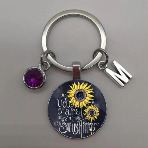 Брелок для ключей с надписью «You are my sunshine»