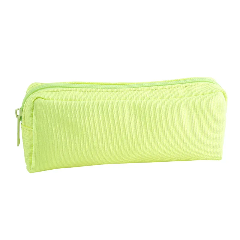 Fluorescent green Чехол для карандашей, розовый, trousse scolaire stylo, большой объем, szkolne, канцелярские принадлежности, papelaria, kawaii, estuche para lpices, kalem kutusu - Цвет: Fluorescent green