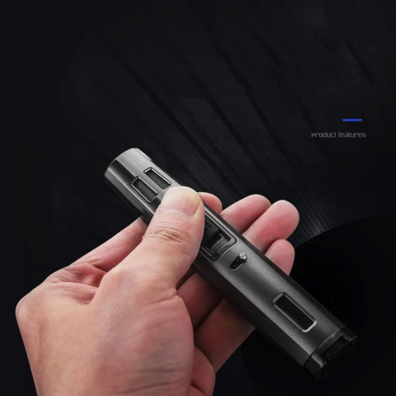 Портативная длинная полоса металлическая ветрозащитная газовая зажигалка