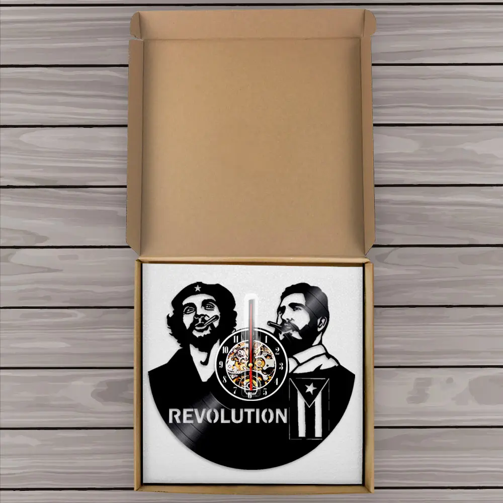 Настенные часы с виниловой пластиной кубинской Фидель Кастро Че Гевара