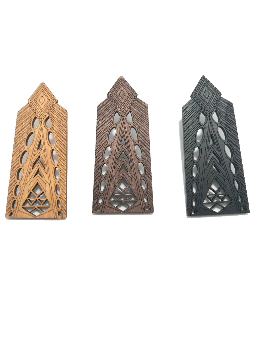 Новинка 5 пар длинных деревянных полых сережек в африканском стиле 3 цвета