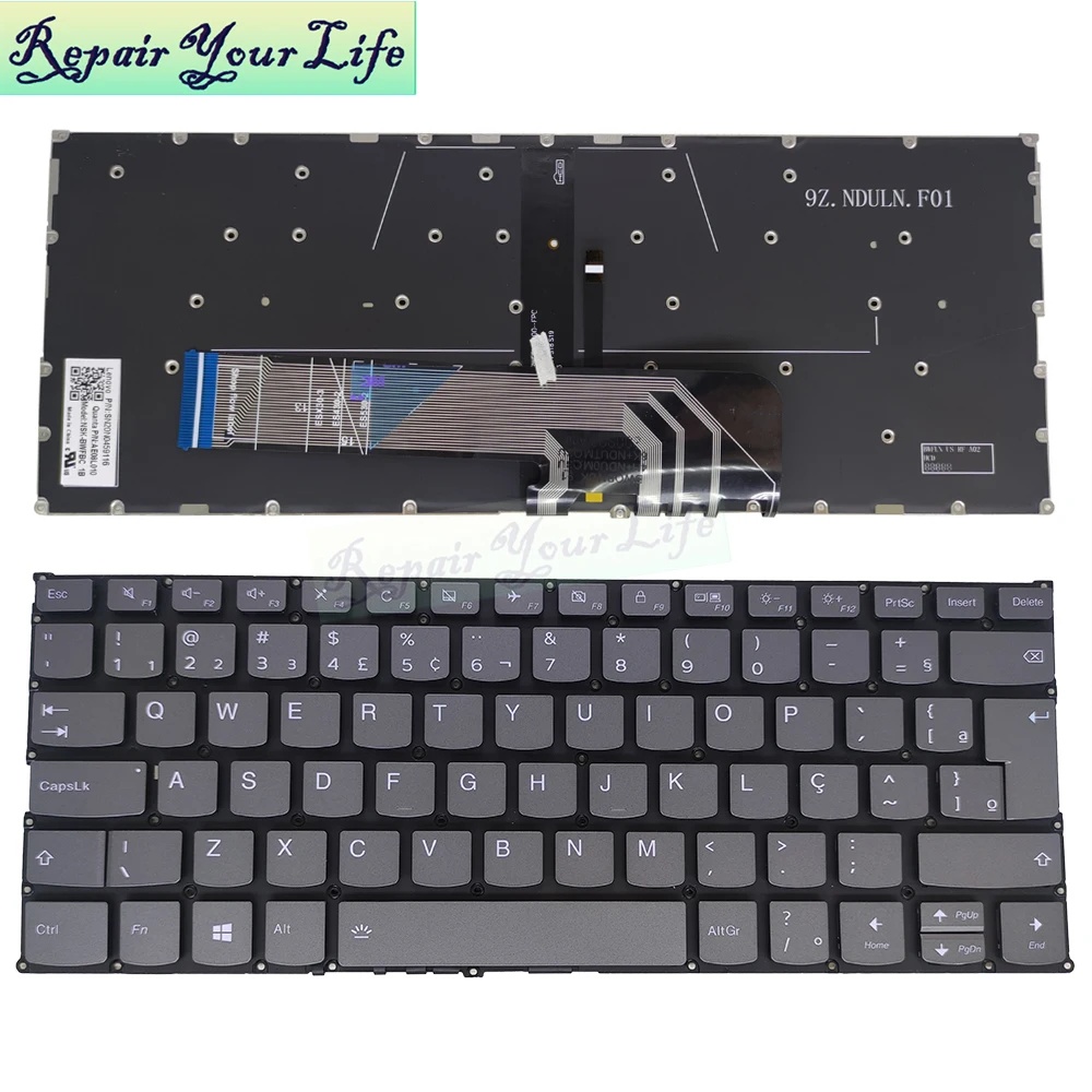 

UK FR French AZERTY Spanish Brazil/Brazilian Laptop Backlit Keyboard For Lenovo Yoga 730-13 13IKB 730-13IWL 730-15IKB 730-15IWL