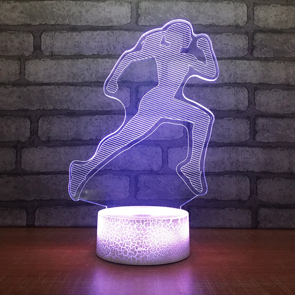 

Бегущий светодиодный RGB Ночной светильник, 7 цветов, Настольный светильник, экшн-фигурка из ПВХ, детские игрушки, игрушки, Рождественский под...