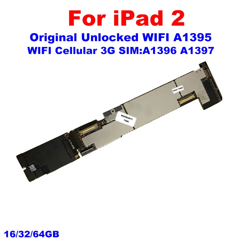100% оригинальная материнская плата без удостоверения личности для iPad 2 Wifi + 3G
