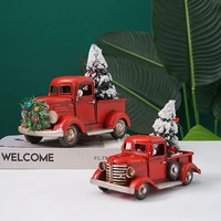 miniature model of metal truck with christmas tree christmas gift christmas home decoration retro about christmasornamentsbar de