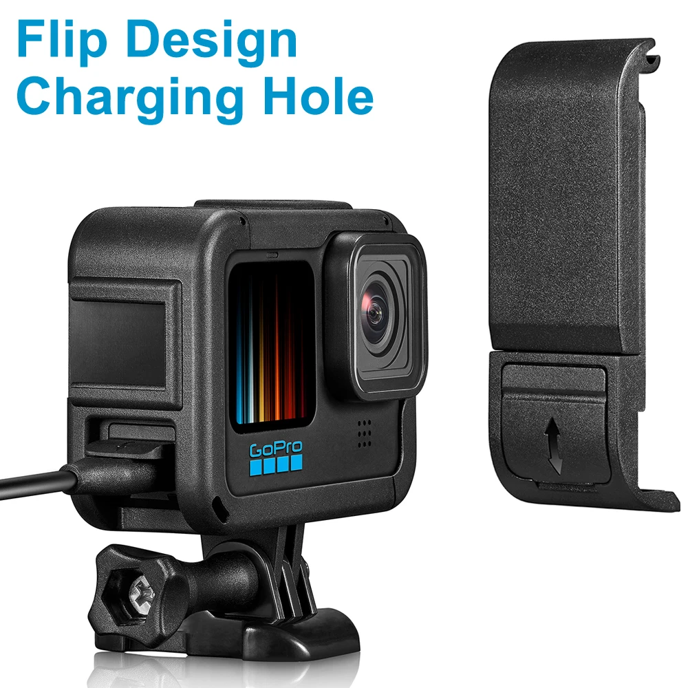 Чехол-рамка для GoPro Hero 10 9 Черная защитная крышка корпус объектива крепление