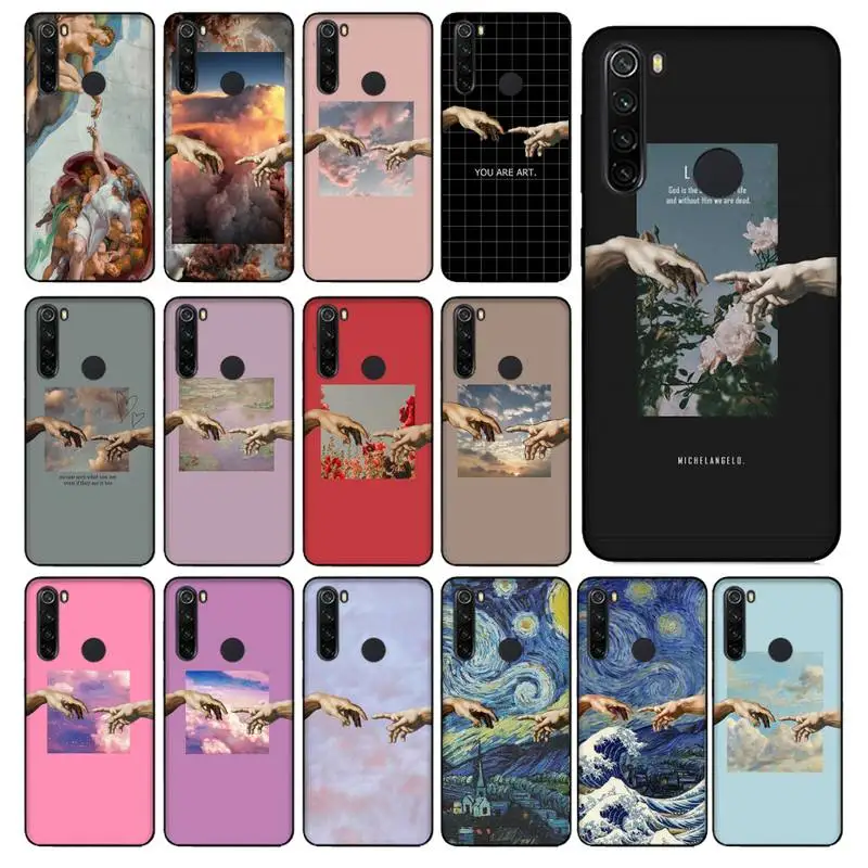 

Yinuoda The Creation of Adam Phone Case for Xiaomi Redmi 4X 7 7A 8 8A 9 9A Note 7 8 8T 9 10 Pro