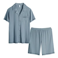 summer men short sleeve shorts pajamas modal cotton lounge wear home clothes loungewear sleepwear plus size pijamas hombre