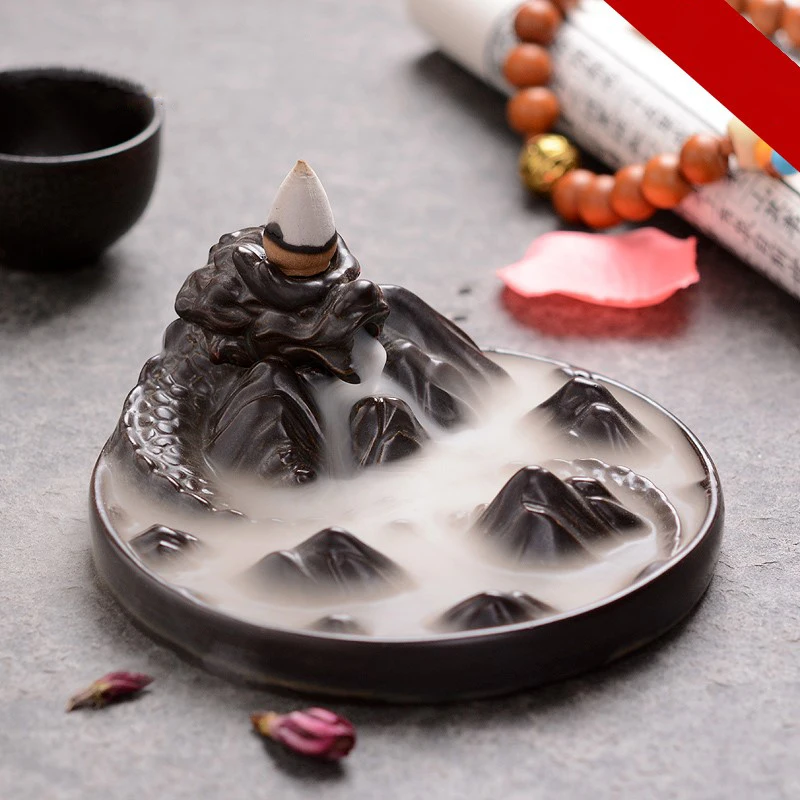 Длинная курильница с фиолетовым песком для медитации товары помещений