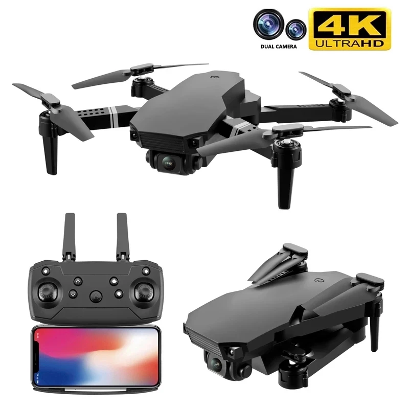 

New 2021 S70 drone 4K HD dual camera foldable height keeping drone WiFi FPV 1080p real-time transmission RC Quadcopter toy