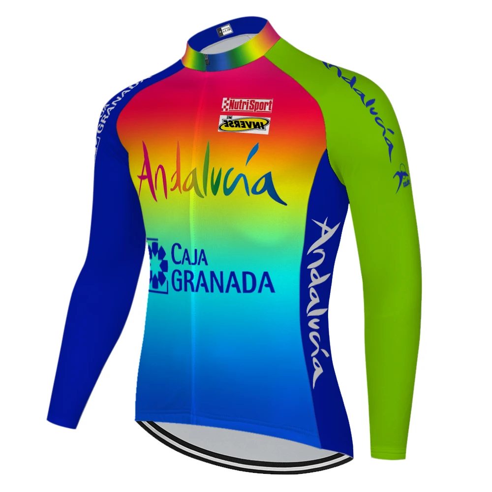 2020 команда Испании Андалусия Велоспорт Джерси с длинным рукавом Лето Весна