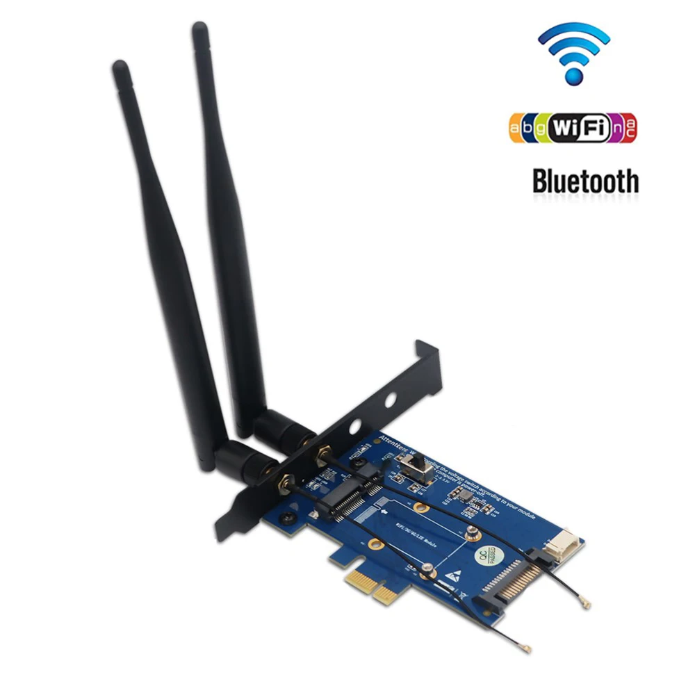 

Mini PCI-E PCI Express to PCI-E 1x Adapter With SIM card Slot for WiFi and 3G/4G/LTE Card
