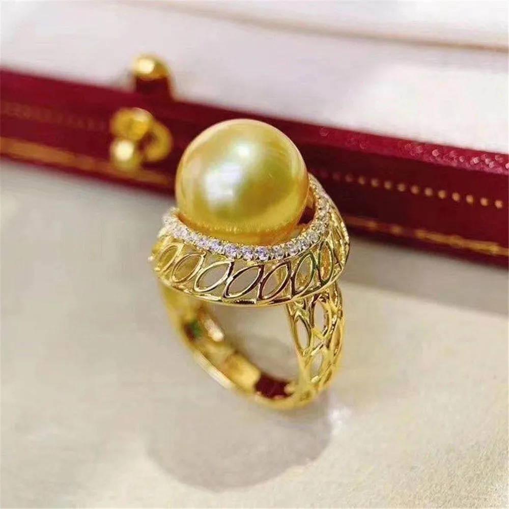 

Pearl Ring Settings, Fashionable Ring Findings, Adjustable Size 925 Silver Ring Jewelry DIY Making No Pearl