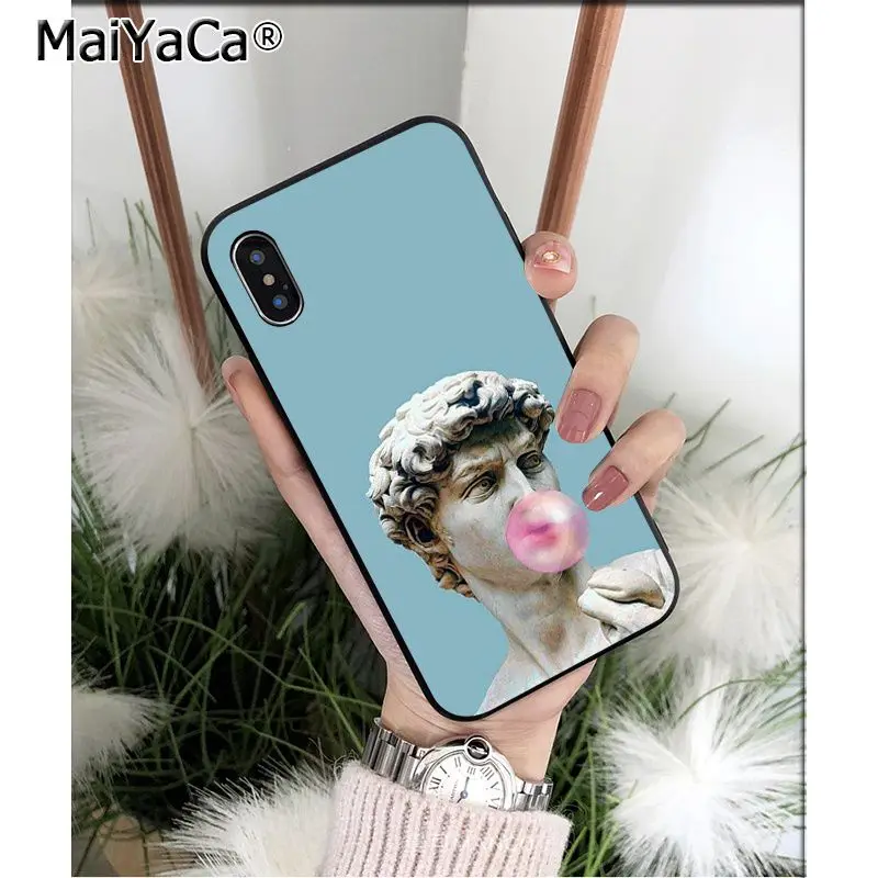 Мягкий чехол из ТПУ MaiYaCa Michelangelo Sculpture David Creation of Adam для iPhone X XS MAX 6 6s 7 7plus 8 8Plus 5 5S SE XR |