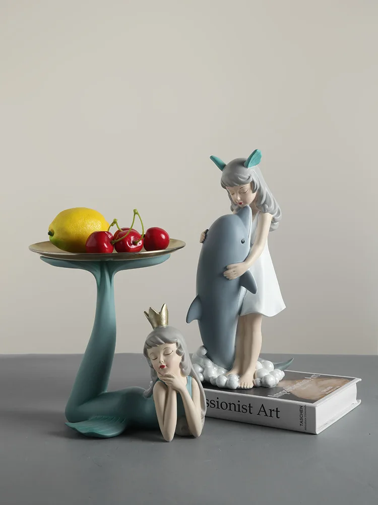 Новинка креативное украшение Русалка журнальный столик для гостиной лоток