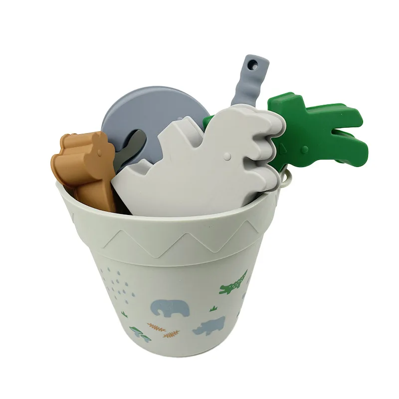 Juguetes de verano con lindos modelos de animales para ni&ntilde;os, juego de herramientas de molde de arena de Duna de goma, juguetes de ba&ntilde;o para beb&eacute;s, juguetes para nadar-5