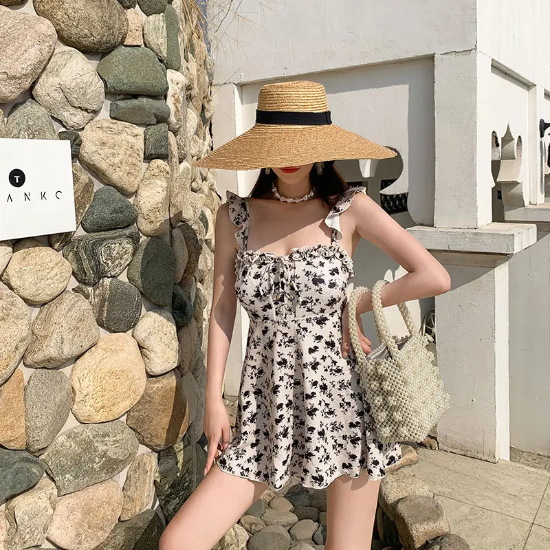 2021 New Korean Style Sexy Swimsuit One Piece Suit Bodysuit Monokini Swimwear Women's Swimwear Swimming Swimskirt
