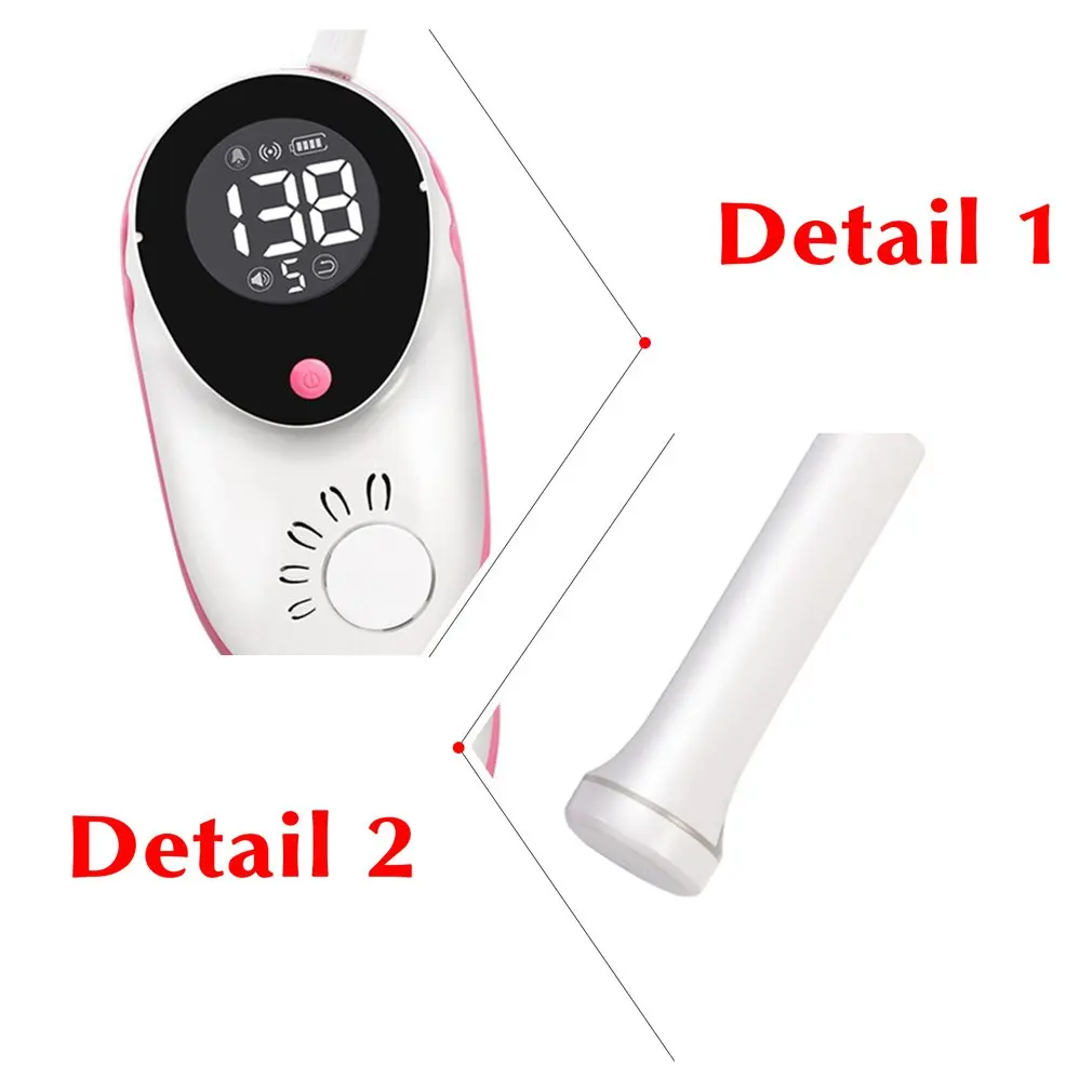 

Doppler Fetal Heart Rate Monitor For Pregnant Without Radiation Stethoscope Listening To Fetal Heart Rate