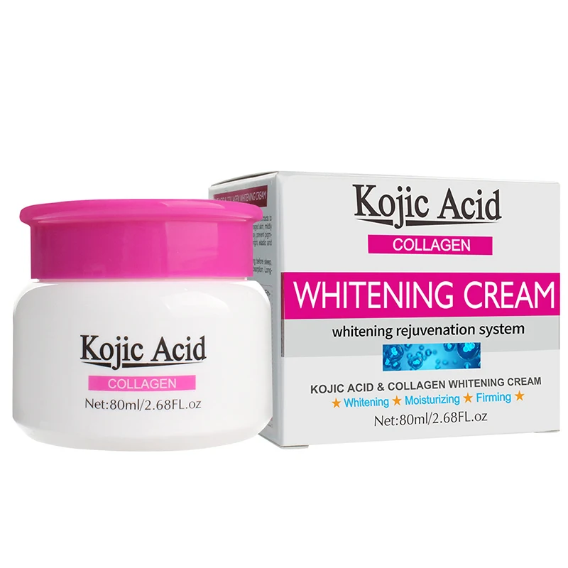 

80ML Kojic Acid Collagen Anti-aging Anti Wrinkle Face Cream Firming Whitening Deep Moisturizing Brighten Facial Cream Skin Care