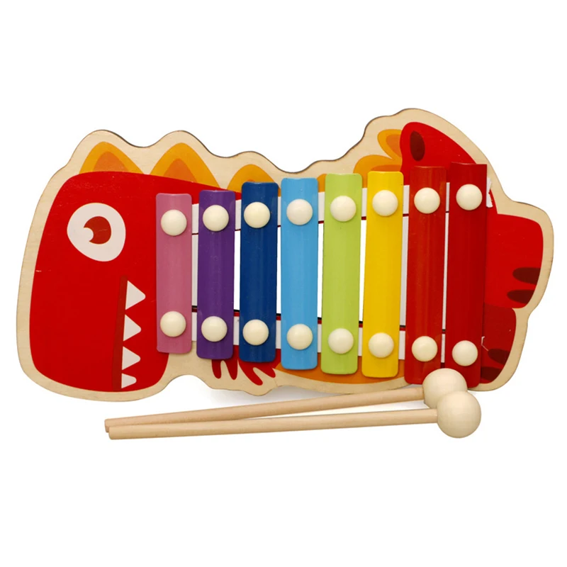 Горячая Распродажа детские музыкальные игрушки Радуга деревянная ксилофонная
