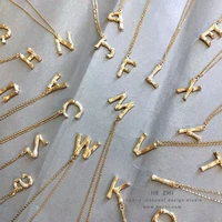 exaggerated large letter pendant chain stainless steel necklace fashion woman man name initials charm jewelry