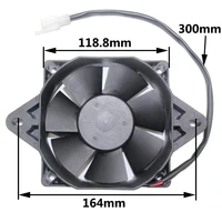 radiator thermo electric cooling plastic square fan for 150cc 300cc 250cc quad dirt bike