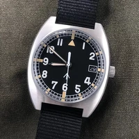 retro w10 pilot automatic watch men nh35 mechanical military watches men 100m diver wristwatch air force luminous sapphire clock