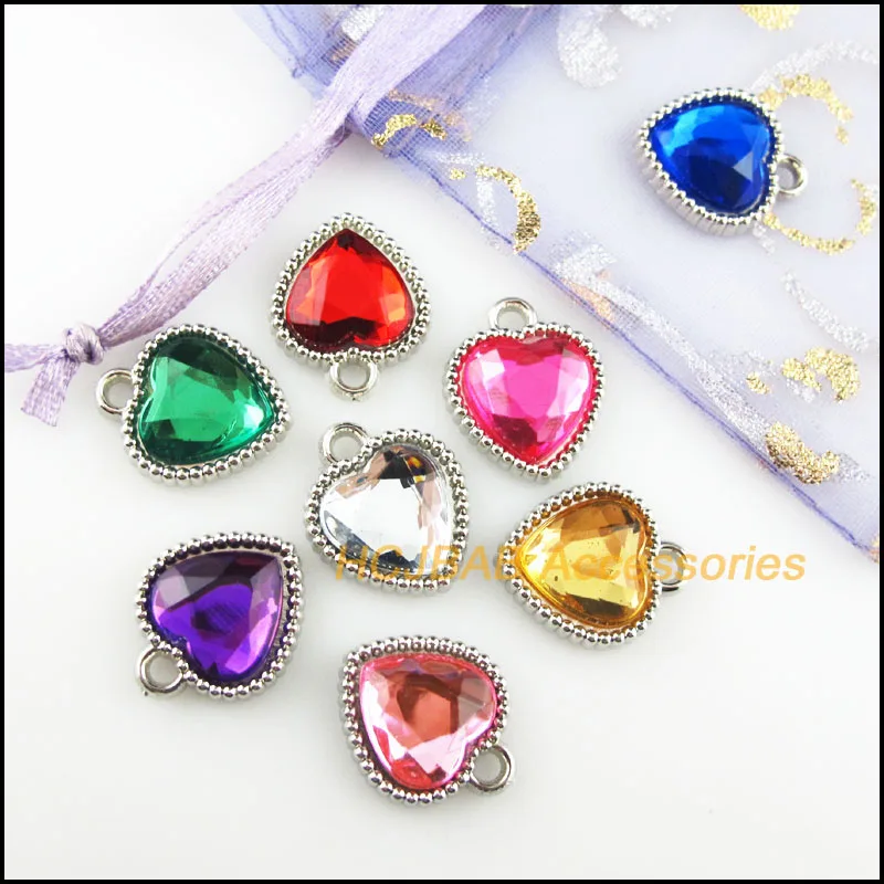 Новый 20 шт. тупой Серебряный Металл с гальваническим покрытием Смешанные