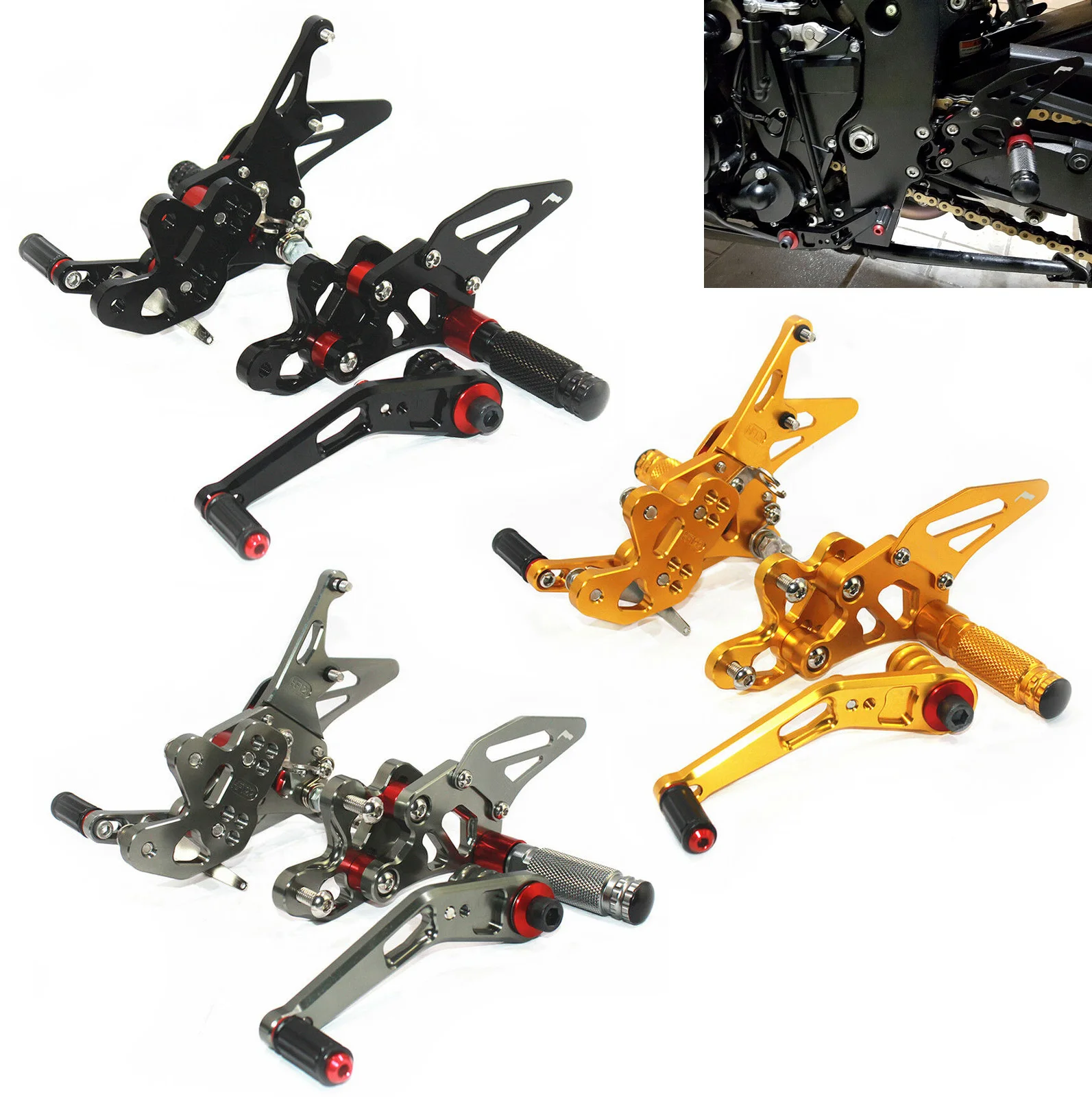 Регулируемый задний комплект подножки драйвер ухода за кожей ног колышки педали