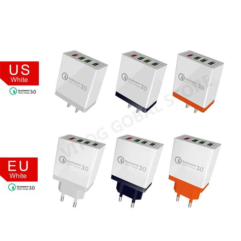 

VITOG Fast Quick Charge QC 3.0 PD USB Charger Multi Plug Adapter for Xiaomi iphone xr 8 plus Samsung s10 for Samsung Charger