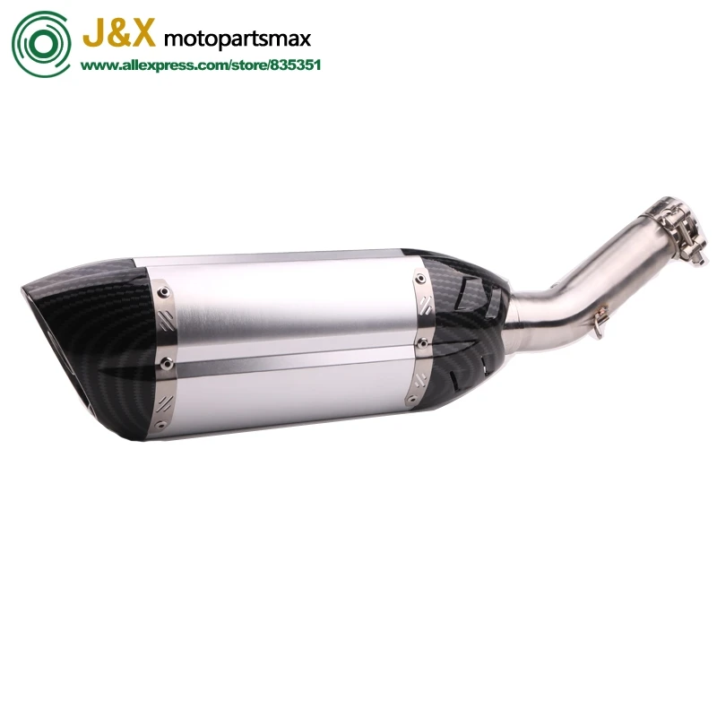 

Motorcycle exhaust contact middle link pipe + muffler full system for SUZUKI GSR750 GSR 750 Slip On