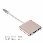 Переходник USB-CHDMI для Macbook ProAir, USB Type-C, 4K, USB 3,0, конвертер питания USB-C
