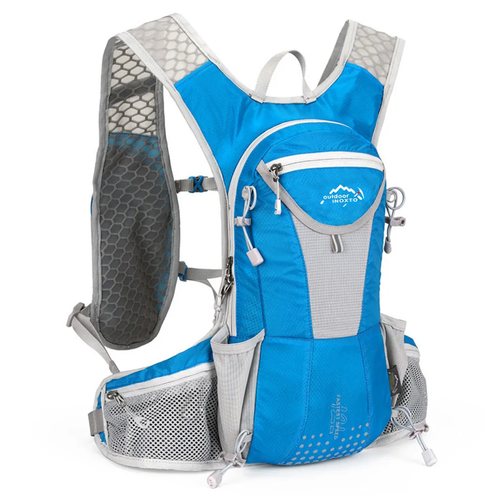 12L Nylon Vest Running Backpack Sports Hydration Cycling Marathon Trail portable Men Women Bag Waterproof Run Fitness rucksack