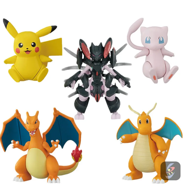 TAKARA TOMY 5 шт./компл. Покемон Мьюту Пикачу Чаризард Mewtwo Mew Аниме фигурки Модель